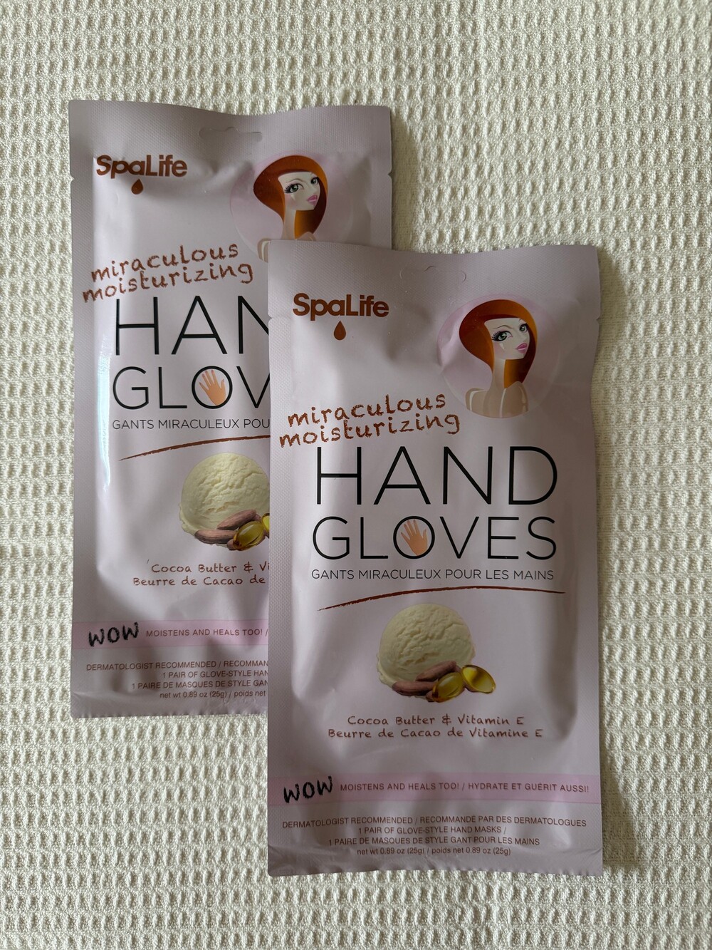 SpaLife Miraculous Moisturizing Hand Gloves Cocoa Butter2 packs